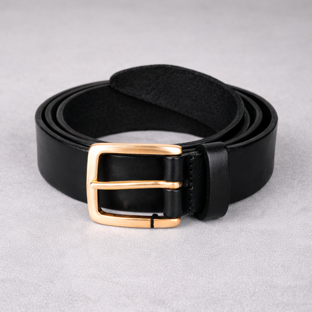 Cinto Masculino de Luxo em PU com Fivela de Metal – Naturalmente Elegante