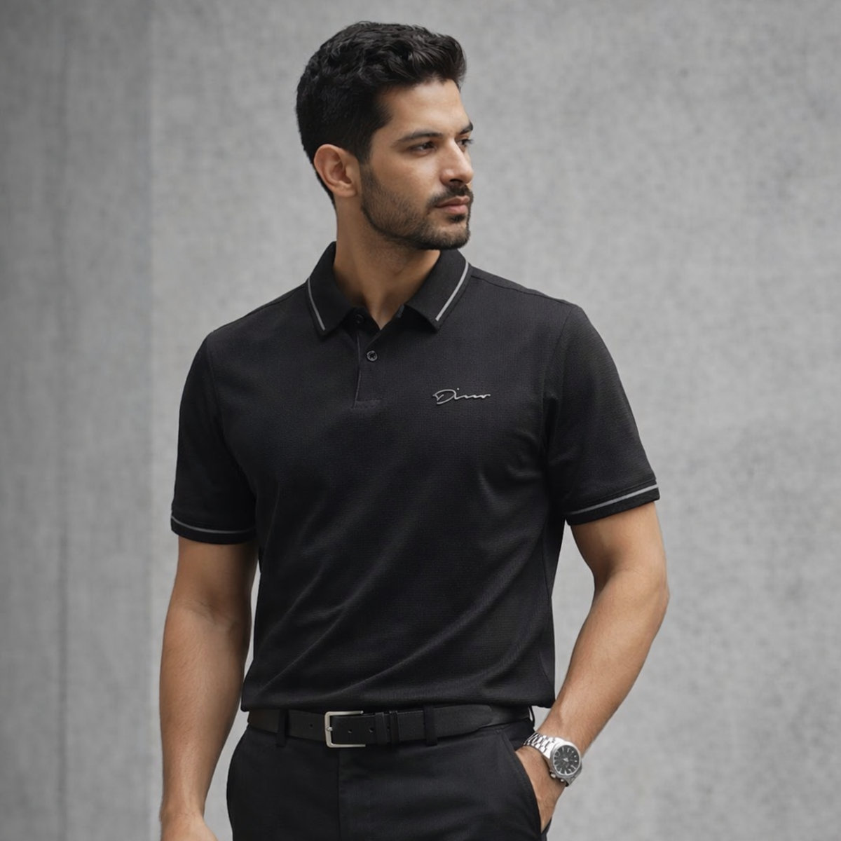 Camisa Polo Masculina Premium em Tecido Tecnológico – Naturalmente Elegante