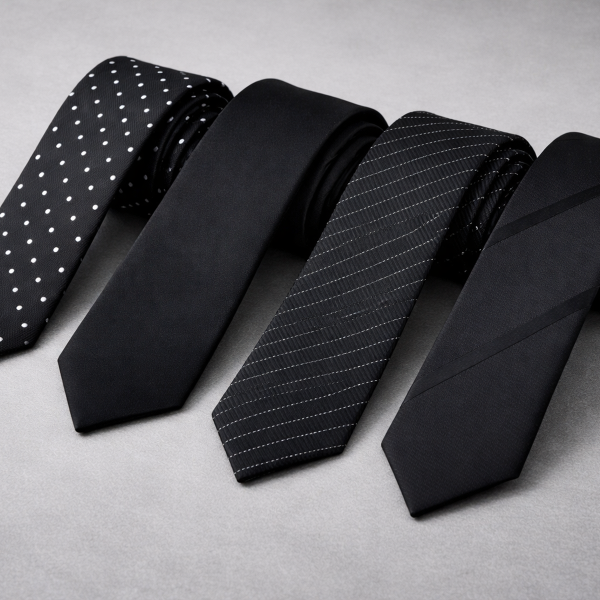 Gravata Skinny Preta 5 cm – Essencial Masculino