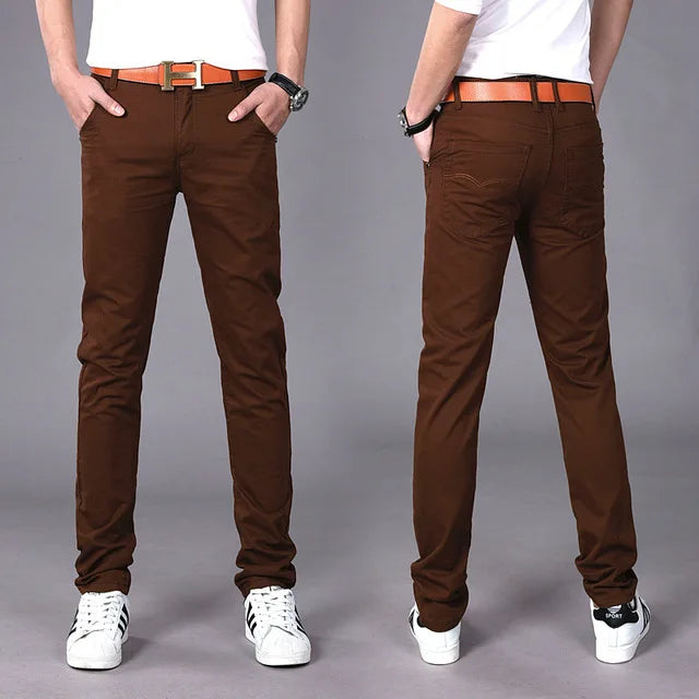 Calça Masculina Chino Slim em Algodão – Casual Premium em Cores Variadas | Naturalmente Elegante