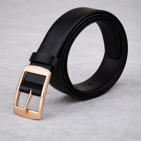 Cinto Masculino de Luxo em PU com Fivela de Metal – Naturalmente Elegante