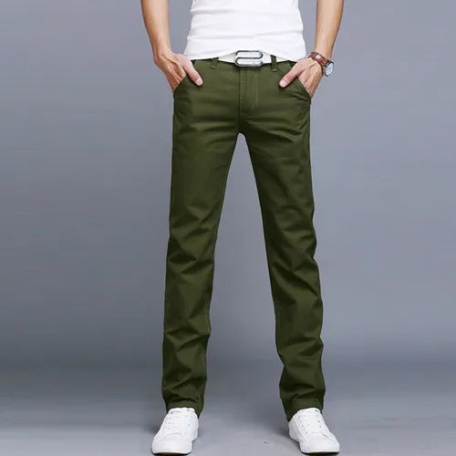 Calça Masculina Chino Slim em Algodão – Casual Premium em Cores Variadas | Naturalmente Elegante