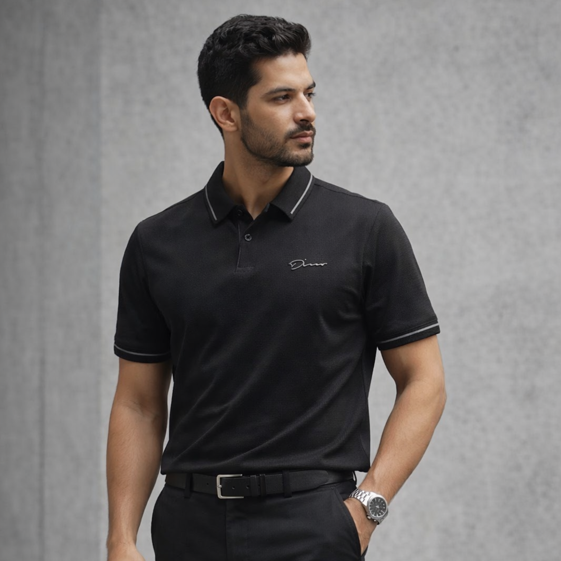 Camisa Polo Masculina Premium em Tecido Tecnológico – Naturalmente Elegante
