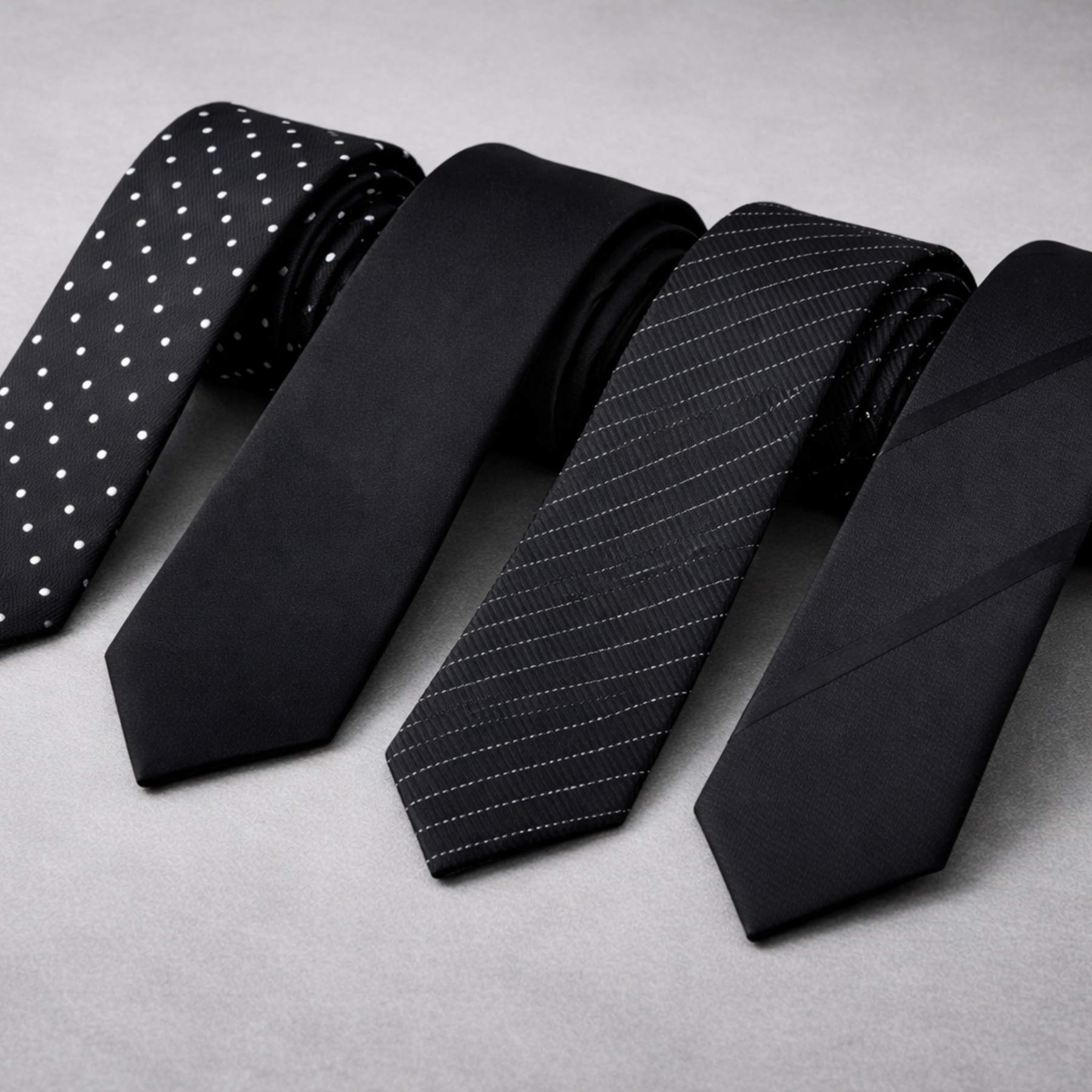 Gravata Skinny Preta 5 cm – Essencial Masculino