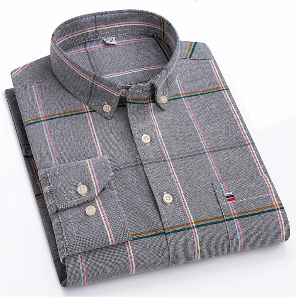 Camisa Oxford em Algodão – Manga Longa