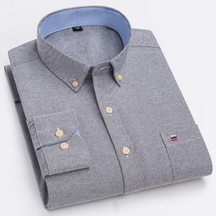 Camisa Oxford em Algodão – Manga Longa