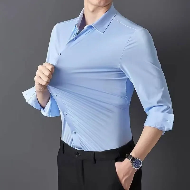 Camisa Masculina Social em Tecido Stretch