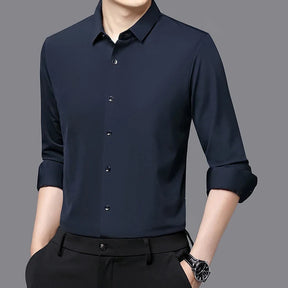 Camisa Masculina Social em Tecido Stretch