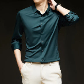 Camisa Masculina Social em Tecido Stretch