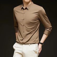 Camisa Masculina Social em Tecido Stretch