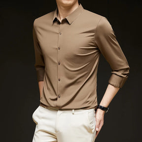 Camisa Masculina Social em Tecido Stretch