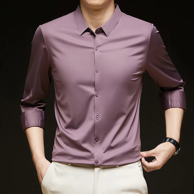Camisa Masculina Social em Tecido Stretch